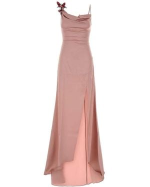 Blumarine 4A455A Satin Dress - Pink