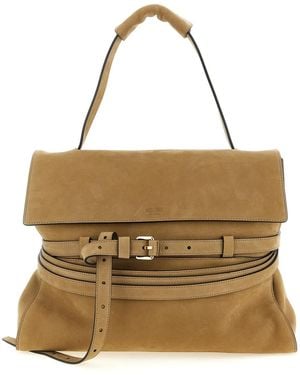 Moschino 'Tie Me' Shoulder Bag - Metallic