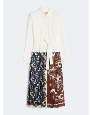 Weekend by Maxmara Undina Dress With Pleated Skirt - White
