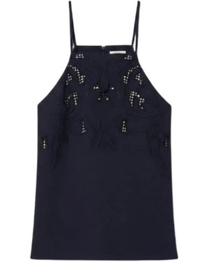 Twinset Cut Out Sleeveless Top - Blue