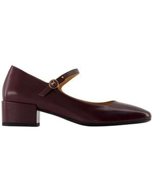 Tod's Mary Jane Leather Pumps - Red