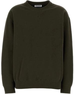Jil Sander Sweatshirt Cn Ls Pnt - Green