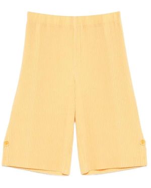 HOMME PLISSÉ Homme Plisse Homme Plisse Issey Miyake Wear Or Wrap Pleated Shorts - Yellow