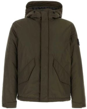 Stone Island Polyester Blend Padded Jacket - Green