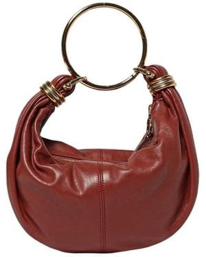 Golden Goose Grained Leather Vita Top Handle Bag - Brown
