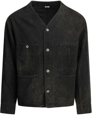A.PRESSE "Engineer" Denim Jacket - Black