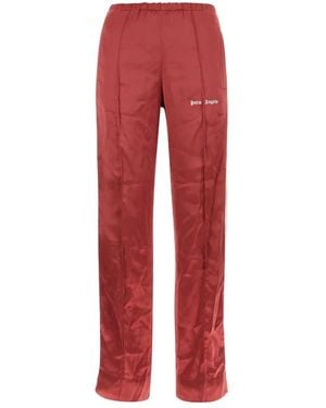 Palm Angels Tyrian Viscose Pant - Red