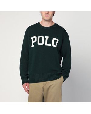 Polo Ralph Lauren Dark Big-Fit Jumper With Inlaid Logo - Green