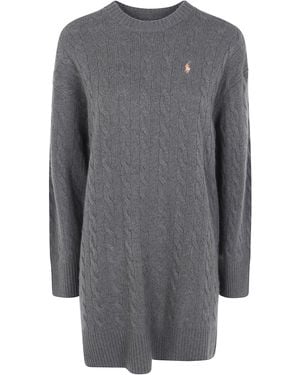 Polo Ralph Lauren Sweater Shift Dress - Gray
