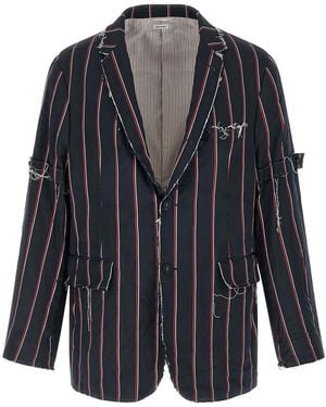 Thom Browne Mogador Striped Blazer - Black