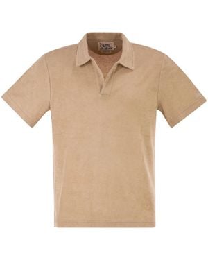 MC2 Saint Barth Cotton Terry Polo Shirt - Natural