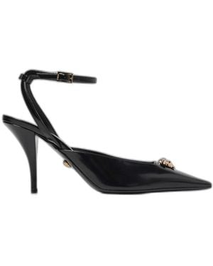 Versace Leather Slingback Court Shoes - White