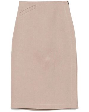 Fendi Waxed Linen Skirt - Natural