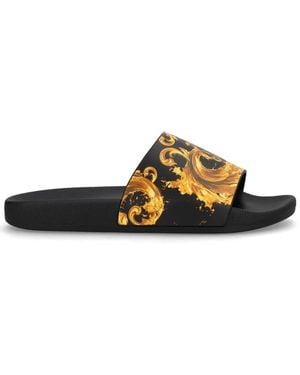 Versace Jeans Couture Polyurethane Flats - Black