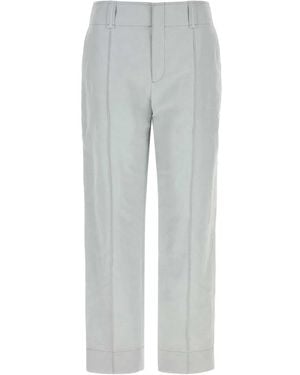 Chloé Light Linen Blend Pant - Grey