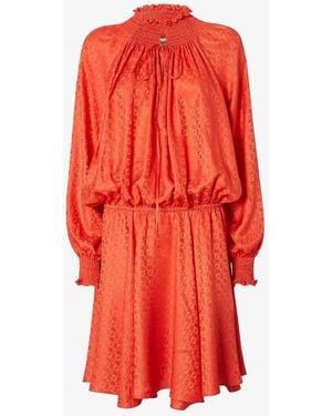 Fendi Silk Jacquard Dress - Red