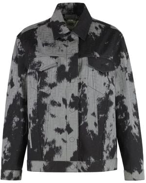 Fendi Denim Jacket Ff - Black