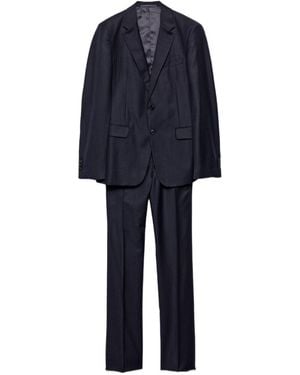 Prada Wool Cashmere Slim Suit - Blue