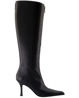 Alexander Wang 85Mm Vera Zip-Detail Pointed-Toe Boots - Black