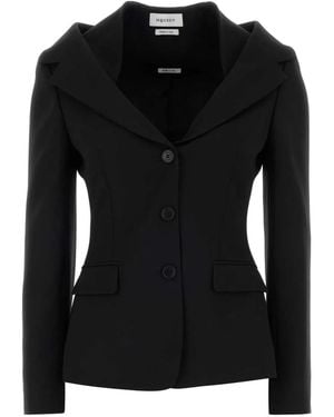 McQueen Off Shldr Harnss Jkt - Black
