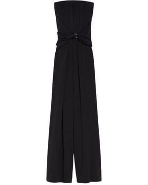 Max Mara Strapless Belted Gown - Black