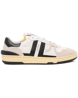 Lanvin Multicolour Leather Trainer - White