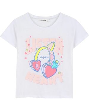 Billieblush T-Shirt Con Stampa - White