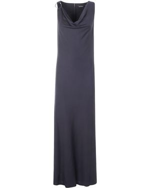 Ralph Lauren "Elkanah" Sleeveless Gown Dress - Blue