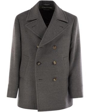 Brunello Cucinelli One-And-A-Half-Breasted Wool Coat - Black