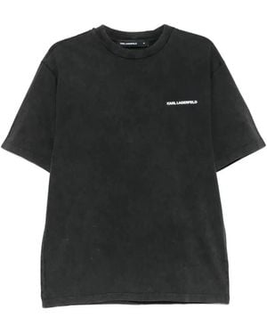 KARL LAGERFELD Logo T-Shirt - Black