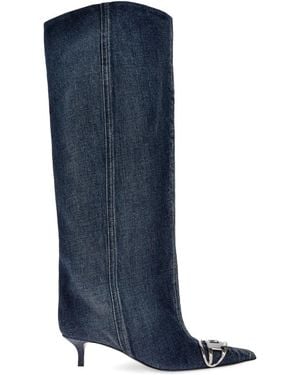 DIESEL Venus Denim Boots - Blue