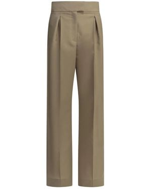Valentino Tailored Mohair Trousers - Natural