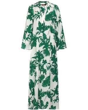 Max Mara Livrea Printed Silk Dress - Green