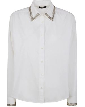 Seventy Popeline Embroidered Stones Shirt - White