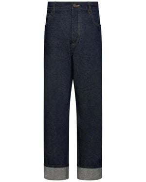 Thom Browne Jean Denim Selvedge Japonais Brut Coupe Droite Button Fly - Blue