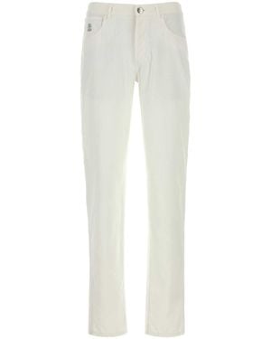 Brunello Cucinelli Corduroy Pants - White
