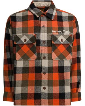 Human Made Wool Overshirt Jacket - Orange