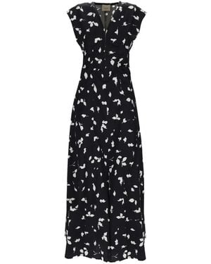 Alysi V-Neck Long Dress - Black