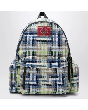 Vivienne Westwood Medium Backpack With George Check Pattern And Logo - Blue