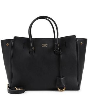 Balenciaga Leather Small Carry All Hempton Handbag - Black