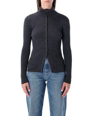 Sessun Ribbed Wool Cardigan - Blue