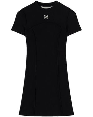 Palm Angels Jersey Mini Dress - Black