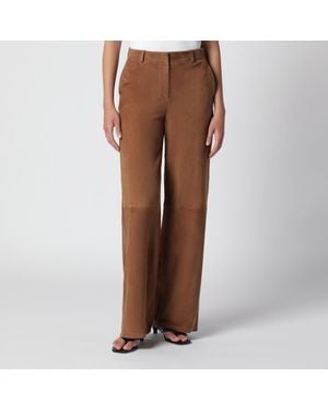 Nour Hammour Coda Wideleg Pants - Brown