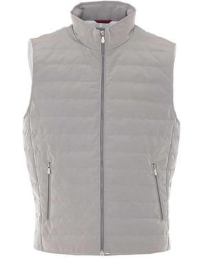 Brunello Cucinelli Polyester Polyamide Padded Vest - Gray