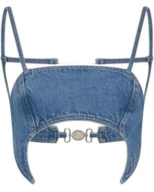 Marine Serre Top Denim - Blue