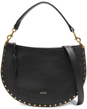 Isabel Marant Oskan Soft Leather Shoulder Bag - Black