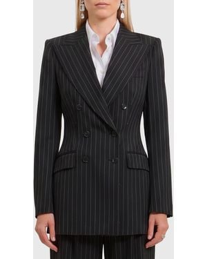Dolce & Gabbana Dolce & Gabbana Giacca Stampa Rigata - Black