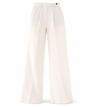 Brunello Cucinelli Linen Blend Tailored Trousers - Natural