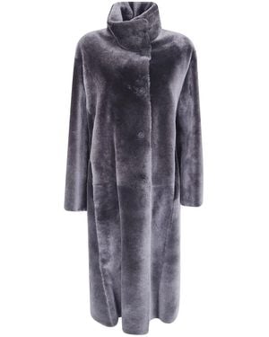 Giorgio Armani Long Classic Trench - Blue