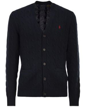 Polo Ralph Lauren Cotton Cable Knit Cardigan - Blue